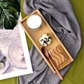 Miniatyrbild 3 av 8: Serveringsbricka i massiv bambu i japansk stil Fruktte Frukostserveringsbricka (28*10,2*3 cm)