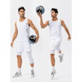 Miniatyrbild 2 av 5: Andningsbara Basketbollsträningstights för Män - Vit XL