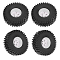 Pikkukuva 7 / 8: 4 kpl 1,9 tuuman pyörän vanteen kumirengas RC-lisävaruste sopii Axial 1/10 RC-ryömintään 120 mm Blanc
