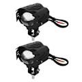 Miniatyrbillede 6 af 8: 12 til 85V 60W 2 stk. Motorcykel LED-projektør 2 farveobjektiv Kørelys til udendørsbelysning