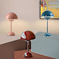 Miniatyrbillede 3 af 4: Svamp Blomsterknop Genopladelige LED Bordlamper Skrivebord Natlampe Til Soveværelse Spisning Touch Natlys Simpel Moderne Dekoration S` DGZD mørkegrøn