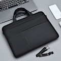 Miniatyrbillede 1 af 5: Laptop taske mode business computer skuldertaske tynd sektion Apple Xiaomi Huawei Asus laptop taske 14 tommer (sort med skulderrem)