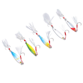 Miniatyrbilde 5 av 8: 5 stk 10g jigg fiskelokk Metall Jig agn kunstig sluk med fjærkroker fiskeutstyr for bass