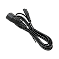 Miniatyrbillede 6 af 8: IEC320 C14 til C7 ledning han til hun strømadapter kabel til LCD-skærm Printer Digitalkamera 6,6 fod