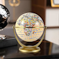 Miniatyrbilde 2 av 5: Retro Roterende Verdenskule Jordklode Antikk Hjemmekontor Skrivebordsdekor Geografi Pedagogisk Læring M ZD W
