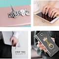Miniatyrbild 5 av 5: 4 Stycken Telefonringhållare, Metallringhållare 360 Graders Rotation Ringgrepp För Mobiltelefonhållare, Tabletthållare, Bilhållare Zekai