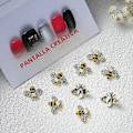Miniatyrbilde 3 av 5: 20 stk. Metalliske negletilbehør Gulllegering 3D Diamantdekorasjoner for DIY Manikyr
