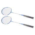 Miniatyrbild 5 av 8: LEIJIAER Badminton Racket Set för 2 spelare Järnlegering Professionell Träningsutrustning Ersättningsutrustning Blå