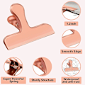 Miniatyrbilde 3 av 5: Rosegull Chip Clips, 8-pakning Rustfrie Stål Chip Clips, Chip Clips Poseklemmer Matklemmer, Poseklemmer for Mat, Klemmer for Matpakker, Chip Poseklemmer -