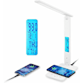 Miniatyrbillede 1 af 5: Hjemmebelysning LCD Display Blødt Lys Øjenbeskyttende Skrivebordslampe (Hvid), Kollegium, Soveværelse, Personlig Plads Toiletbord