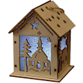 Miniatyrbillede 1 af 5: Julelysende Hus Lysende, Til Julebordspynt Feriehjem Indretning