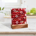 Miniatyrbillede 5 af 8: Skrivebordsdato-planlægger integreret støbeformet ringbordkalender ornamenter til DIY-hjemmestation dekoration birk og ABS rød