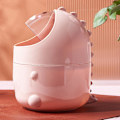Miniatyrbillede 2 af 3: Skrivebords Affaldsspand Med Låg Tegneserieform Affaldskurv Til Kontor Skrivebord 1stk-pink