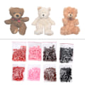 Miniatyrbilde 6 av 8: 1200 stk dukkeneser i plast, flat simulering, trekantet DIY teddybjørn utstoppede leketøy tilbehør modell A