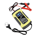 Miniatyrbild 4 av 8: 12V 6A automatisk digital LCD-skärmbilsbatteriladdare universell för motorcykelbil 4‑100Ah 100‑240VUS-kontakt