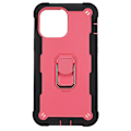 Miniatyrbild 1 av 8: Reptåliga pansarskydd med stativ för iPhone 13 Pro Max mobiltelefoner Pansarskyddsfodral (svart rosa)