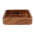 Miniatyrbillede 7 af 8: Valnøddefrugtfad Glat Tekstureret Elegant Træserveringsbakke til Snack Frugt Nød Køkkenredskaber Firkantet 15x15cm