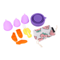 Pikkukuva 8 / 8: Silikoninen set, 3 kokoa, vuotamaton uudelleenkäytettävä, joustava, pehmeä set naisille, violetti