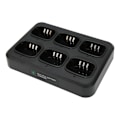 Miniatyrbillede 6 af 8: Walkie Talkie seksvejs oplader Hurtig varmeafledning 500mA udgang AC 100‑240V multiopladerbase til MD‑380 EU-stik