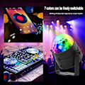 Miniatyrbilde 4 av 5: Mini Diskokule LED Partylys Musikkontroll 360 Roterende Kulelys RGB Scenelys med Fjernkontroll for Fester og Festivaler.