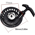 Miniatyrbillede 5 af 5: Let Startsnøre, Tianer 2 Stykker Mini Legering Let Startsnøre Rekyl Startsnøre Let Træk til 2 Takts 49CC Pocket Bike Minimoto A
