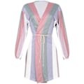 Pikkukuva 5 / 5: Retro tuulipuku naisille, värilliset pystysuorat raidat, XL, pinkki