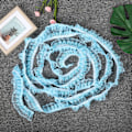 Miniatyrbild 4 av 8: 5 meter flersidig 45mm tryckt prickar veckad trim mesh spetsband sy sequiner broderad DIY hantverk (blå)
