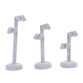Miniatyrbillede 1 af 8: 3 stk/sæt Skrivebordsdekoration Ornament Ørestikker Ørering Smykker Display Stand Opbevaring (Grå)