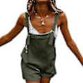 Miniatyrbild 1 av 5: Ärmlös bomullslinne damshorts overall S grön
