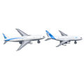 Miniatyrbild 3 av 8: 2 st flygplansmodell simuleringslegering modell leksaksset bärbar dra tillbaka flygplansmodell leksaksdekoration