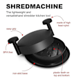 Miniatyrbilde 2 av 5: Kylling-shredderverktøy - 10 tommer/25 cm shreddermaskin med håndtak og sklisikker base