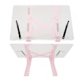 Miniatyrbild 8 av 8: Fällbar bokstöd för läsning Multifunktionell justerbar skrivbordsbokhållare i akryl med sidoklämmor för äldre Rosa