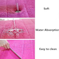 Miniatyrbilde 2 av 5: Baderomsmatte Sklisikker Badematte Absorberende Badematte Memory Foam Baderomsmatte Gulvmatter (50x80 Cm, Rose Rød)