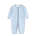 Miniatyrbilde 3 av 8: Baby Jumpsuit Tynn Pustende Myk Bomull Knapplukking Spedbarns Nattøy for Sommer Lyseblå 80cm