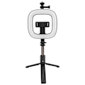 Miniatyrbild 1 av 8: Trådlös Bluetooth Selfie Stick Fyll Ljus Stativ Skrivbord Selfie Stick Fällbart Stativ Stativ