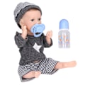 Miniatyrbild 7 av 8: 12-tums återfödda babydockor flexibla lemmar mjuka silikon verklighetstrogna dockleksak med mjölkflaska pojke