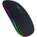 Miniatyrbillede 1 af 5: LED Trådløs Mus Bluetooth Mus, Genopladelig LED Dual Modes Trådløs Mus