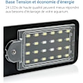 Miniatyrbillede 3 af 5: Mini Akvarium Kliplamper med 24 Hvide og Blå LED'er - 10W (Sort)