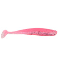 Miniatyrbilde 8 av 8: 20 STK 7,5 cm myk plast fiskesluk t hale Grub orm agn fiskeutstyr tilbehør (rosa)