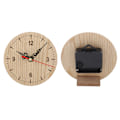 Miniatyrbillede 5 af 8: Vintage rundt træbord Skrivebord væg analog ur til stue soveværelse kontor (12cm)