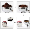 Miniatyrbillede 3 af 5: 2-i-1 Espresso Håndtamper og Kaffefordeler 53mm Justerbar Dybde Dobbeltsidet Værktøj