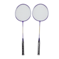 Miniatyrbilde 1 av 8: 2 stk badmintonracket i ferroalloy med sklisikker håndtak - lilla badmintonracketsett for nybegynnere og profesjonelle studenter