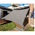 Miniatyrbillede 3 af 4: Solsejl 1,8 x 2 m - Terrasse, gårdhave og udendørs markise (beige)
