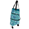 Miniatyrbillede 3 af 8: Sammenklappelig Trolley Taske Foldbar Indkøbspose Lærred Multifunktionel Indkøbspose med Hjul til Ældre Type2