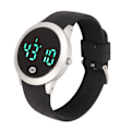 Miniatyrbillede 8 af 8: Digitalt vandtæt ur Multifunktionelt stilfuldt farveberøringsskærm Countdown Timer 12 24 timers sportsur Silver Shell Black Belt Small