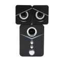 Miniatyrbilde 8 av 8: D‑221 Bluetooth-datamaskinhøyttaler Deep Bass 2.1-kanals mini skrivebordshøyttaler for bryllupsfest Svart