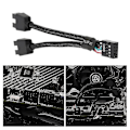 Miniatyrbillede 2 af 5: 9-pin USB Header Hun 1 Til 2 Han Forlængerkabel Kort Desktop 9-pin USB Hub-B6