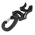 Miniatyrbillede 3 af 8: Scuba Diving Dobbelt BCD slangeholder Clip Regulator Holder Spænde krog til snorkling (sort)