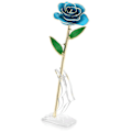 Miniatyrbilde 3 av 8: 24K gullforgylt roseblomst himmelblå for valentinsdagdekorasjoner ornamenter håndverk
