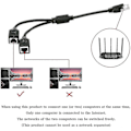 Miniatyrbilde 2 av 2: Ethernet Nettverks Splitter, 1 Hann Til 2 Hunn Y Adapterkabel, Ethernet Forlengelseskontakt